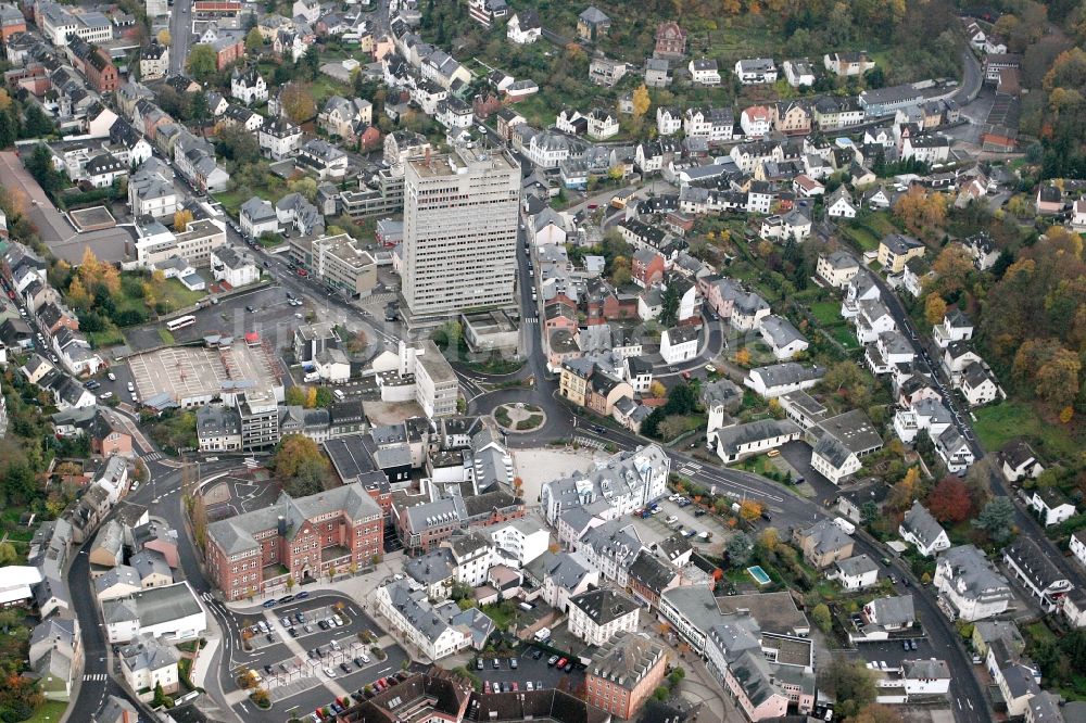 Luftbild Idar-Oberstein - Stadtkern von Idar-Oberstein im Bundesland Rheinland-Pfalz