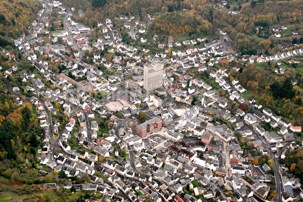 Idar-Oberstein aus der Vogelperspektive: Stadtkern von Idar-Oberstein im Bundesland Rheinland-Pfalz