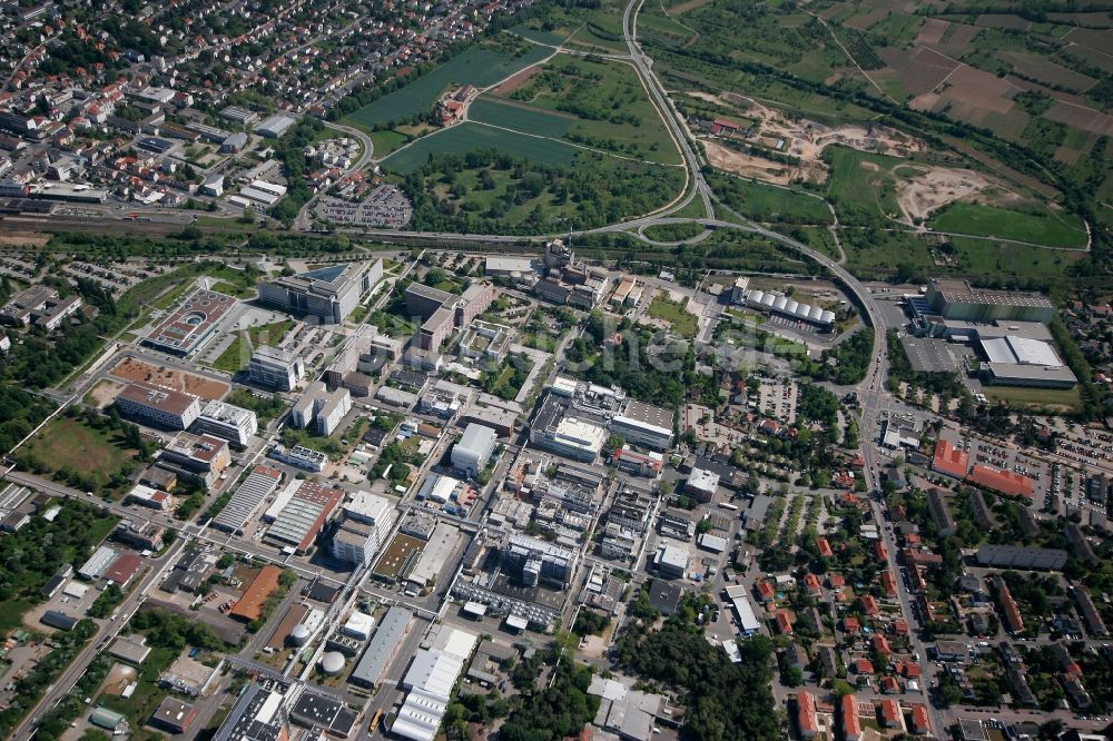 Luftaufnahme Ingelheim am Rhein - Stadtkern in Ingelheim am Rhein im Bundesland Rheinland-Pfalz