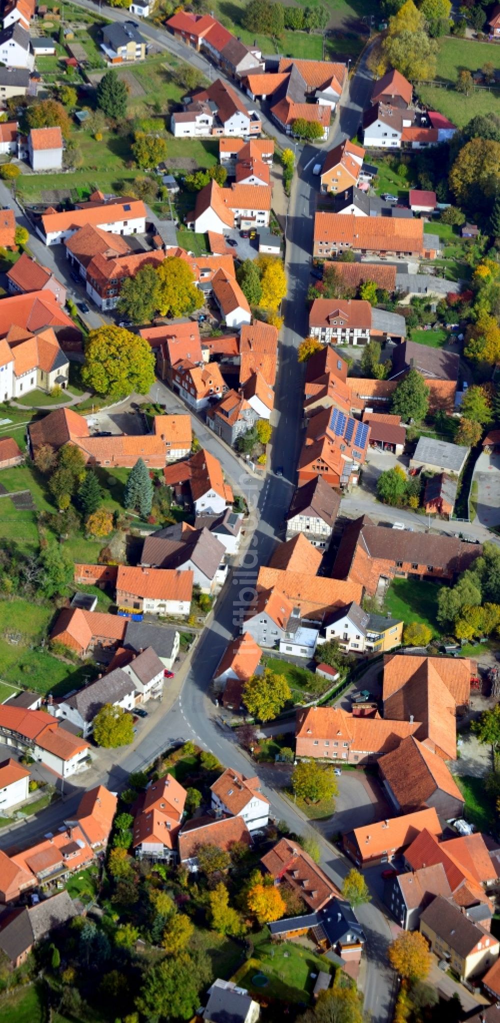 Kaierde von oben - Stadtkern von Kaierde im Bundesland Niedersachsen