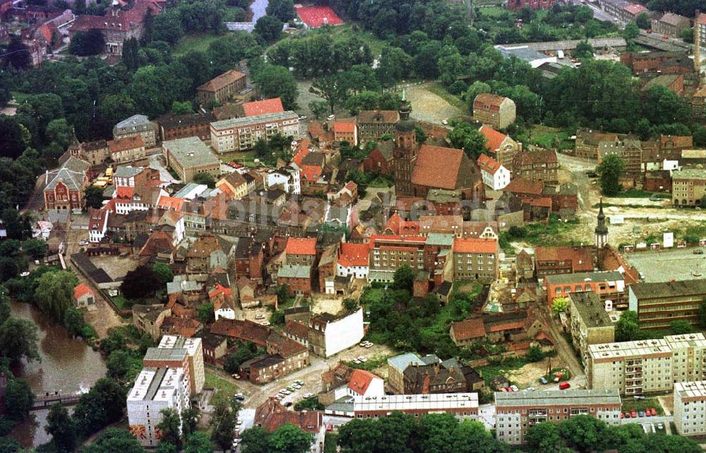 Spremberg von oben - Stadtkern von Spremberg/Brandenburg 05.05.1994