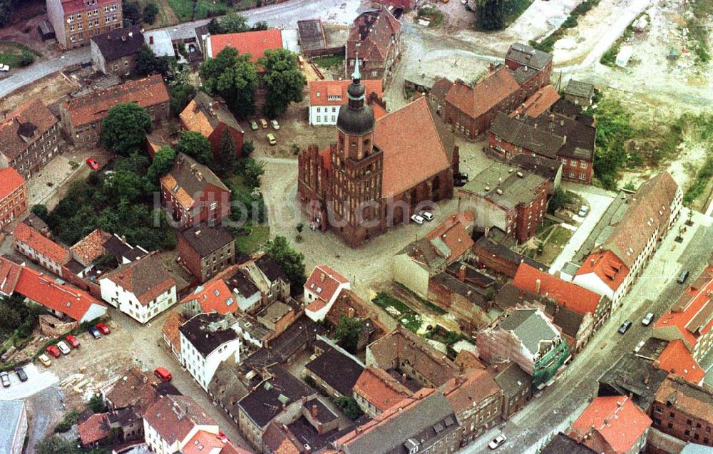 Spremberg aus der Vogelperspektive: Stadtkern von Spremberg/Brandenburg 05.05.1994