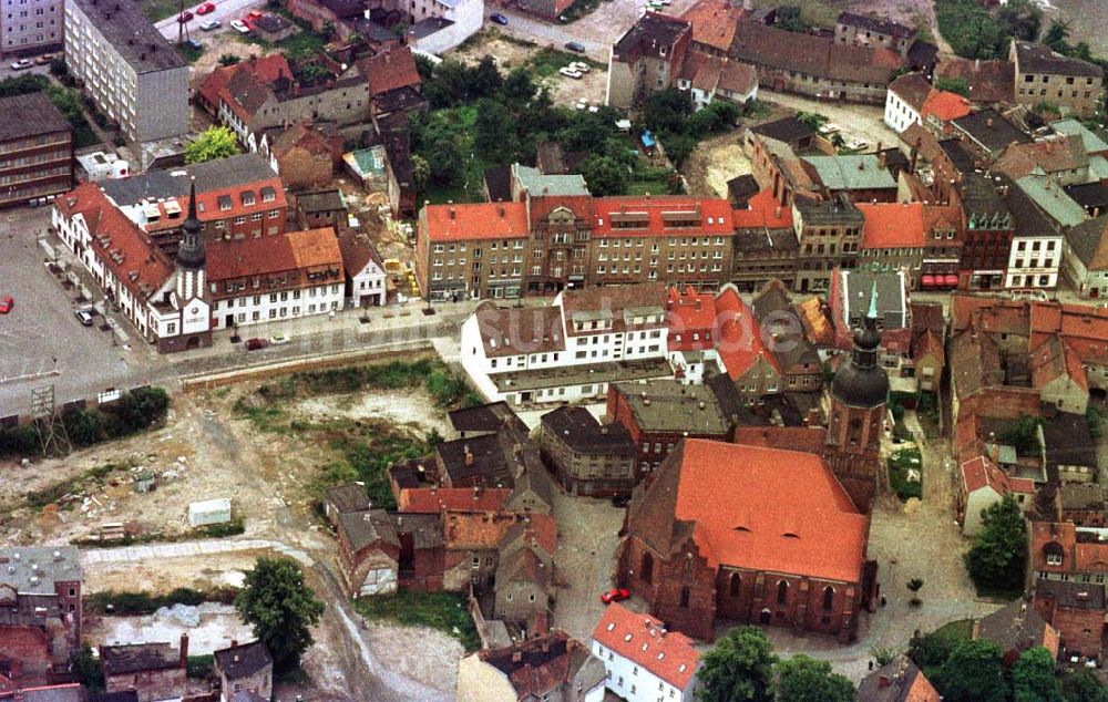 Spremberg von oben - Stadtkern von Spremberg/Brandenburg 05.05.1994