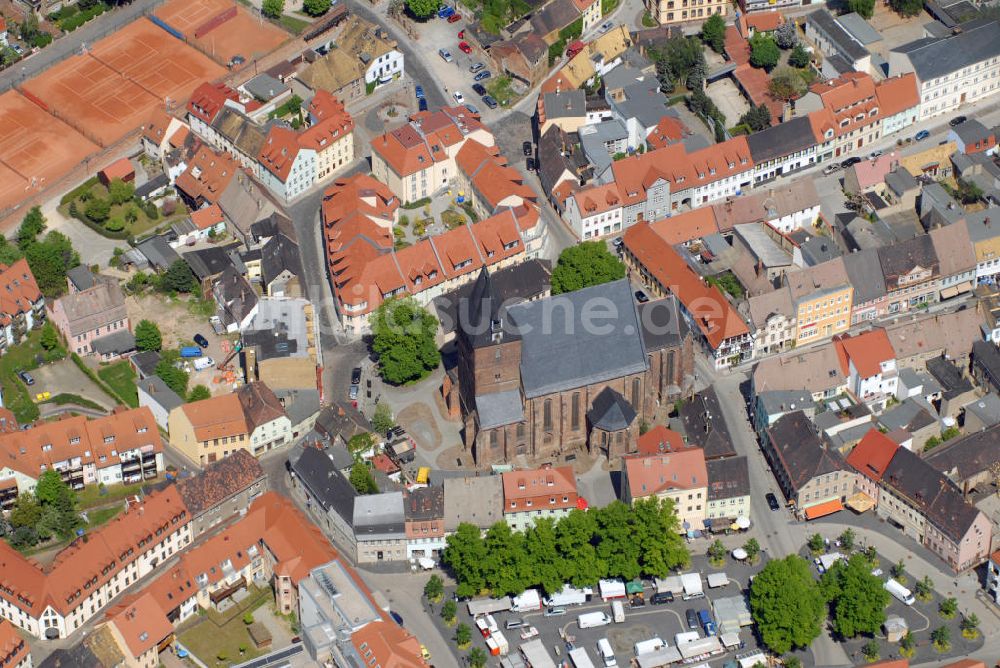 Luftbild DELITZSCH - Stadtkirche Delitzsch