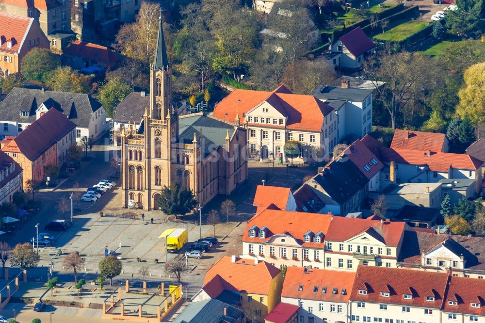 Luftbild Fürstenberg / Havel - Stadtkirche in Fürstenberg/Havel im Bundesland Brandenburg