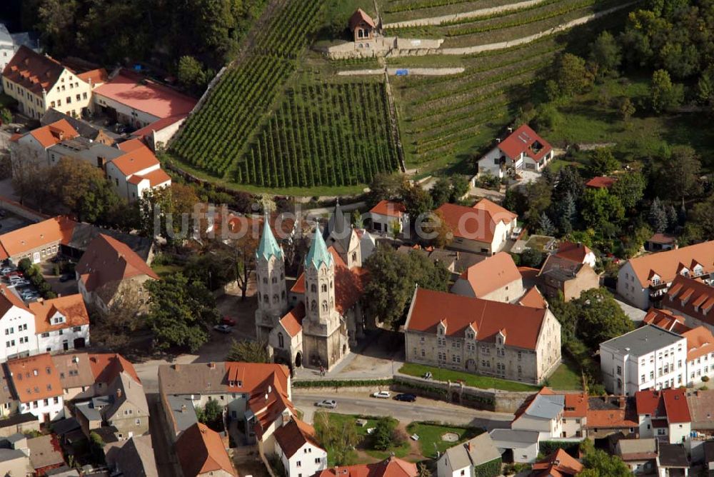 Freyburg/Unstrut von oben - Stadtkirche St. Marien