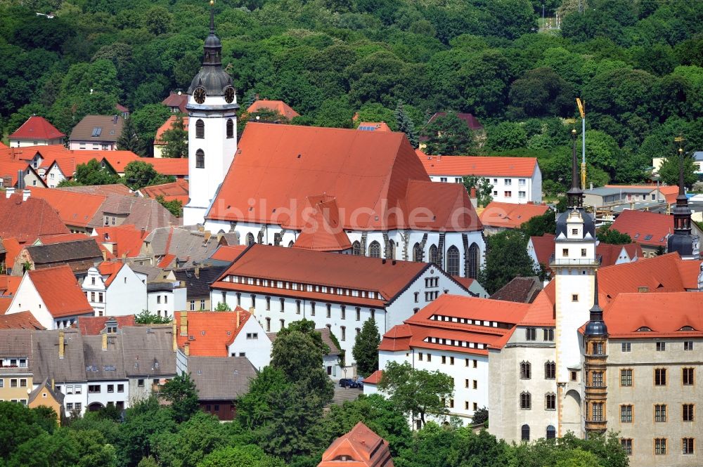 Torgau von oben - Stadtkirche St. Marien Torgau im Bundesland Sachsen