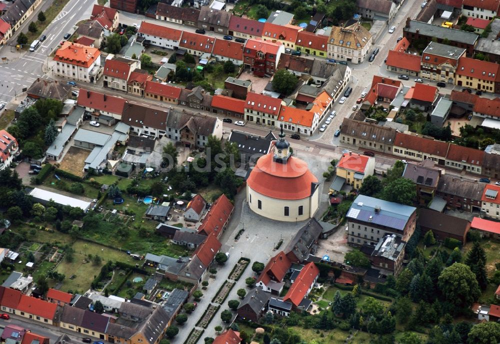 Luftbild Oranienbaum - Stadtkirche Oranienbaum im Bundesland Sachsen-Anhalt