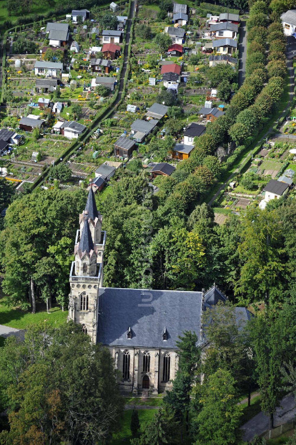 Luftaufnahme Sonneberg - Stadtkirche St. Peter Sonneberg