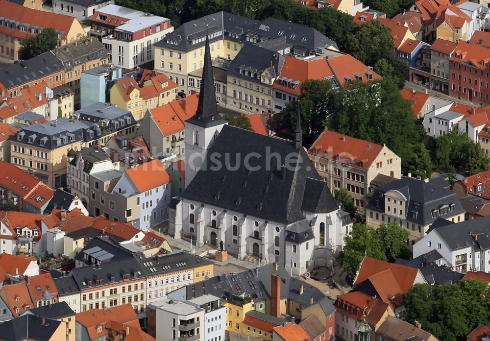 Weimar aus der Vogelperspektive: Stadtkirche Sankt Peter und Paul in Weimar im Bundesland Thüringen