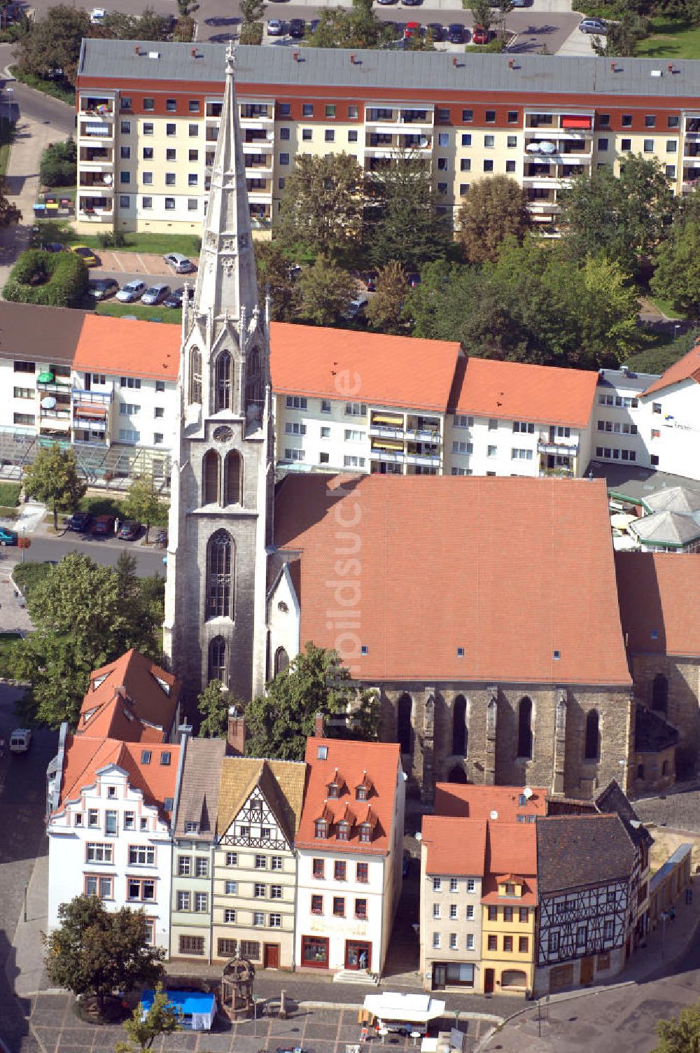 Merseburg aus der Vogelperspektive: Stadtkirche St.Maximi in Merseburg