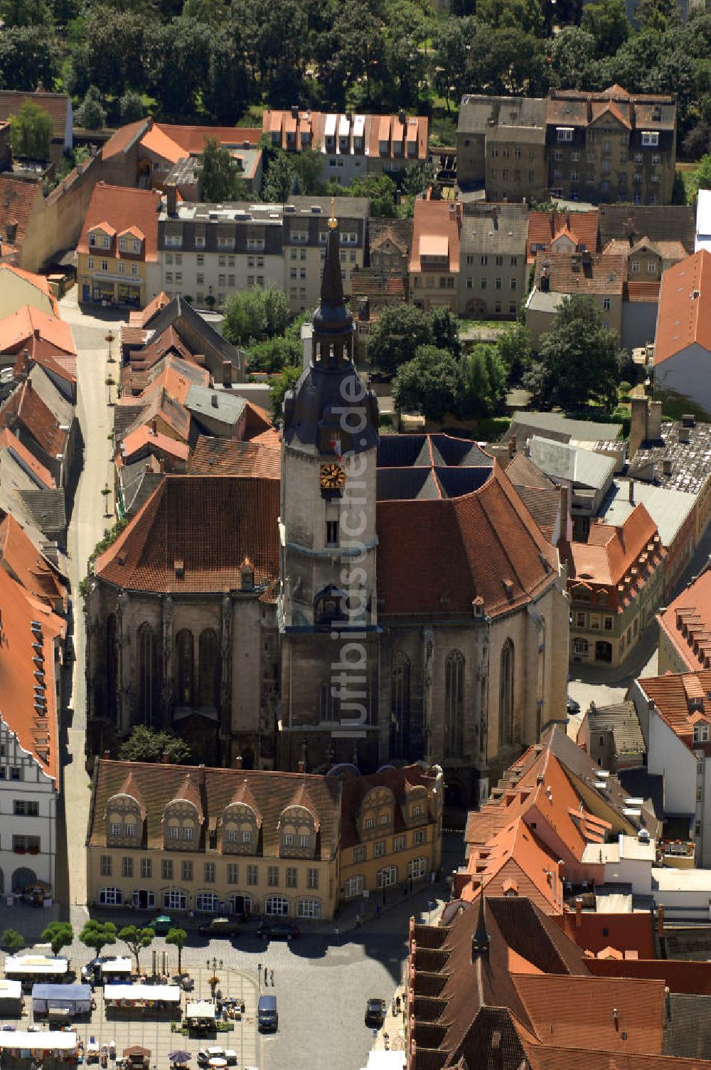 Naumburg an der Saale aus der Vogelperspektive: Stadtkirche St. Wenzel