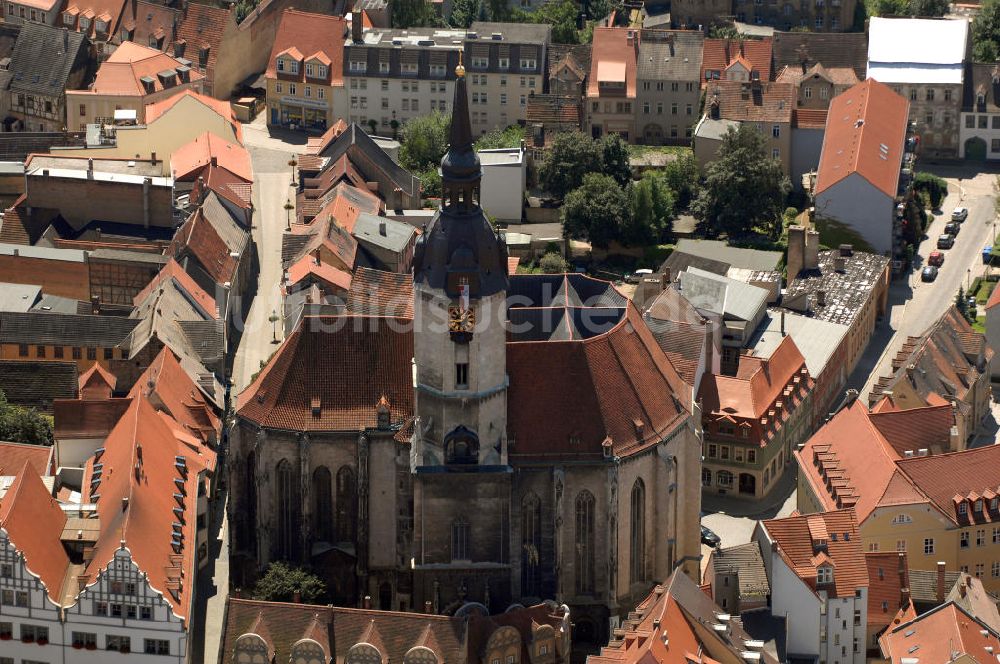 Luftbild Naumburg an der Saale - Stadtkirche St. Wenzel