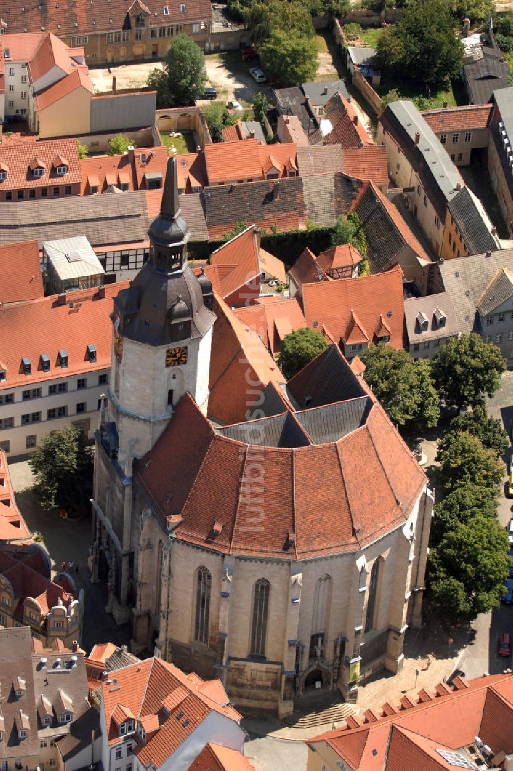 Naumburg an der Saale aus der Vogelperspektive: Stadtkirche St. Wenzel