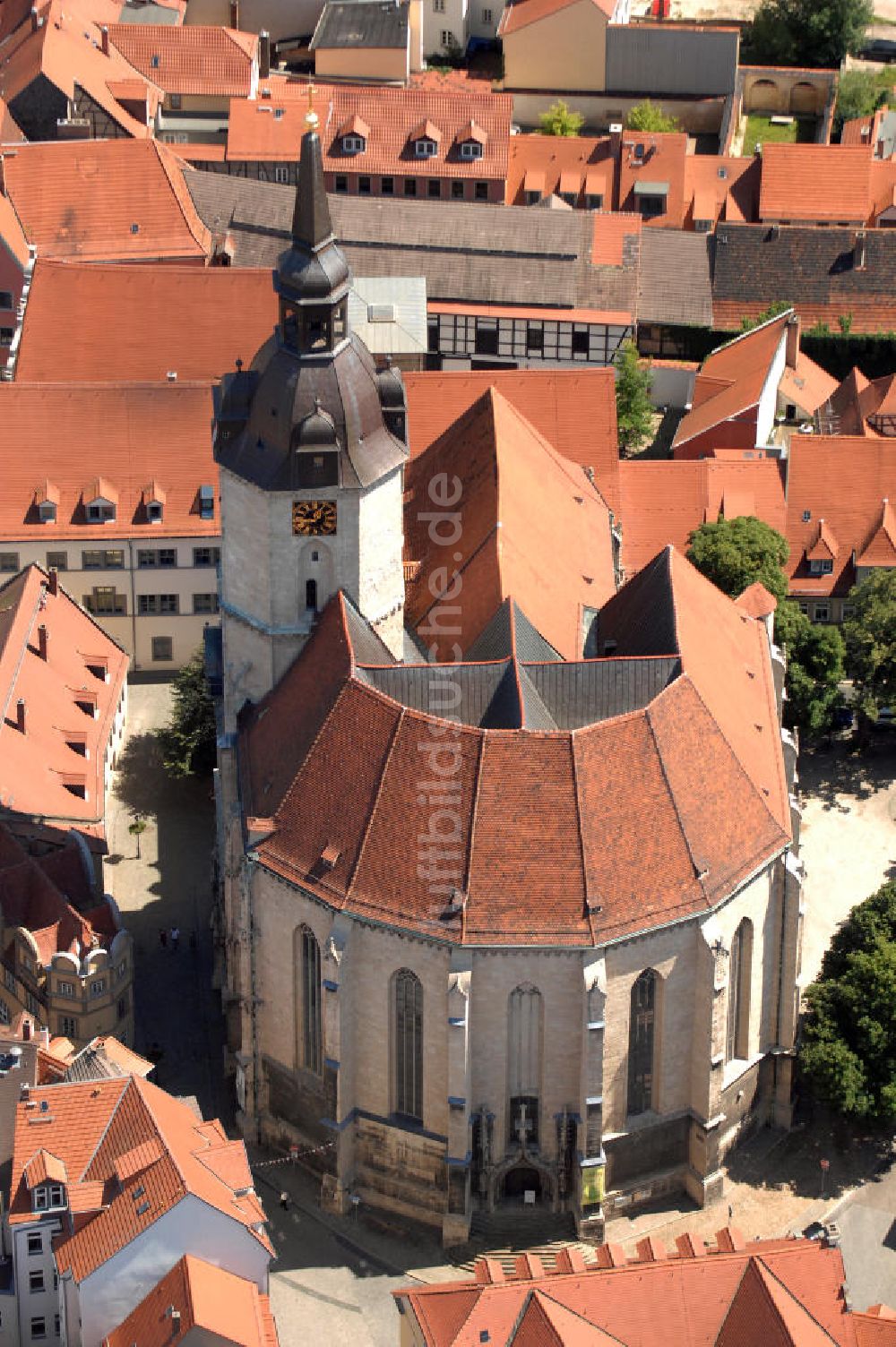 Luftbild Naumburg an der Saale - Stadtkirche St. Wenzel