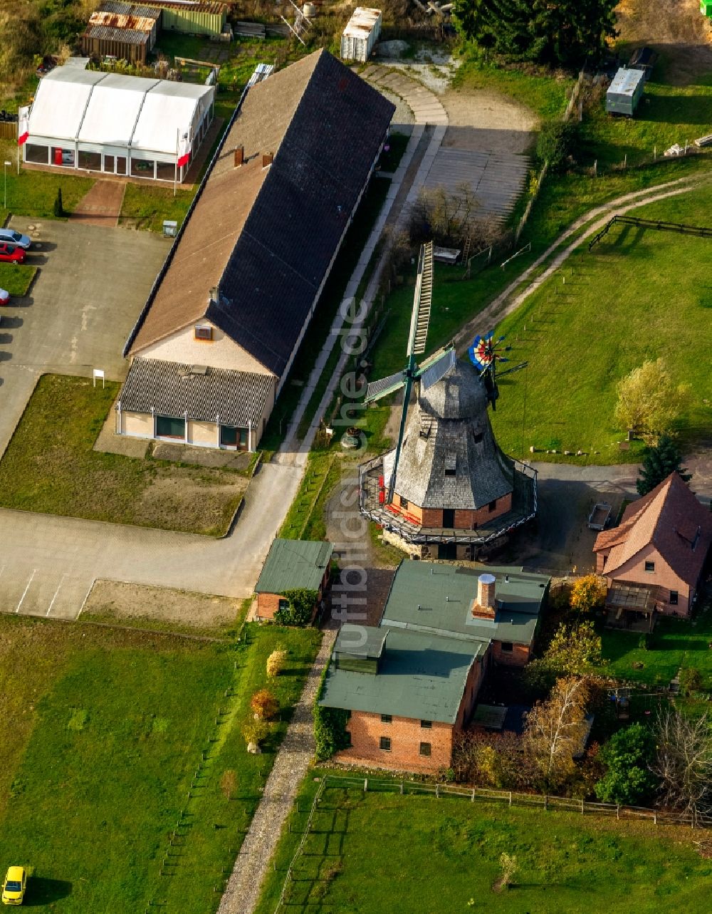 Malchow von oben - Stadtmühle in Malchow im Bundesland Mecklenburg-Vorpommern