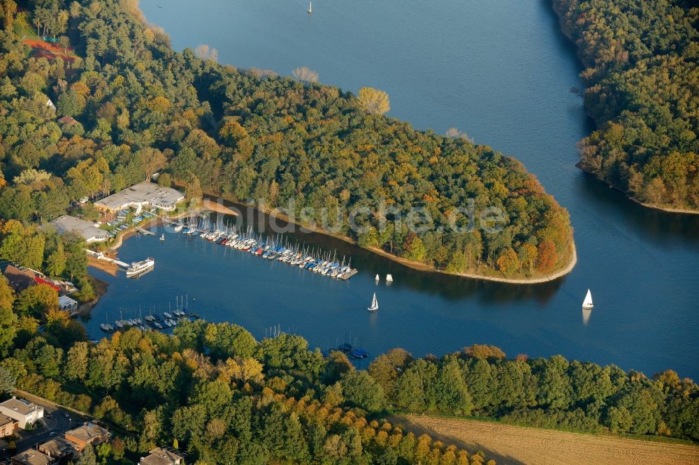 Luftbild Haltern am See - Stadtmühlenbucht in Haltern am See im Bundesland Nordrhein-Westfalen