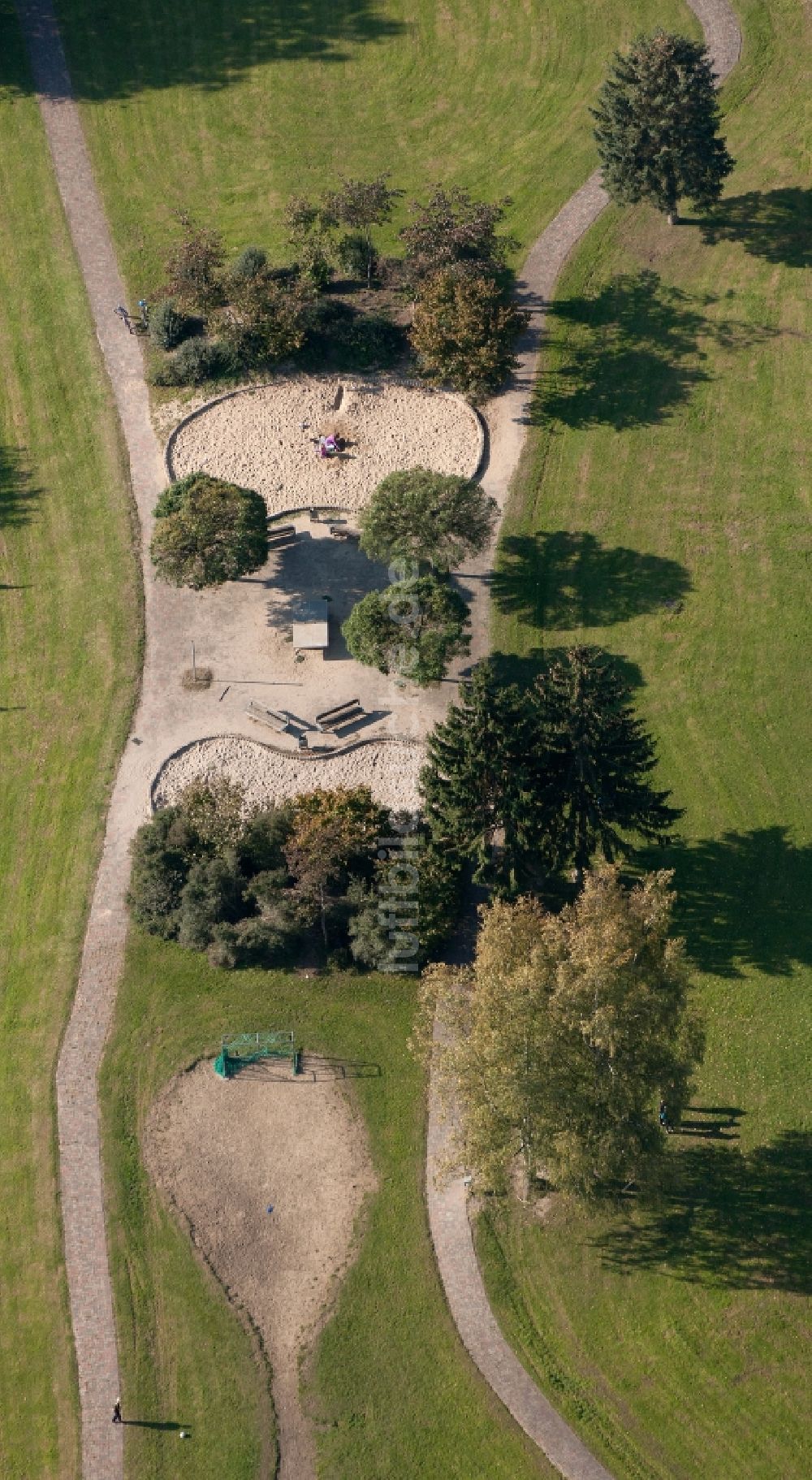 Luftaufnahme Hamm - Stadtpark im Wohngebiet an der Freiligrathstraße in Hamm im Bundesland Nordrhein-Westfalen