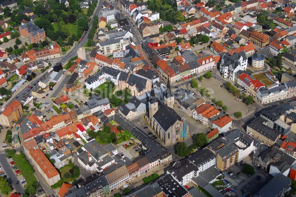 Luftaufnahme Saalfeld - Stadtpfarrkirche St. Johannis