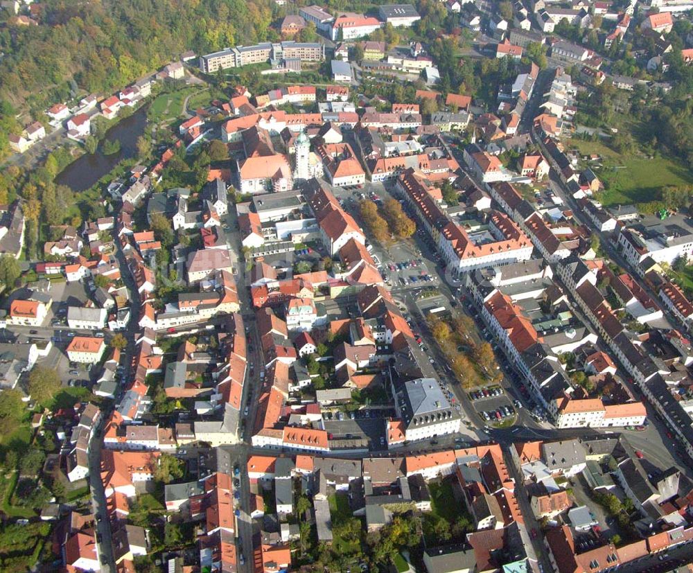 Tirschenreuth von oben - Stadtpfarrkirche Mariae Himmelfahrt