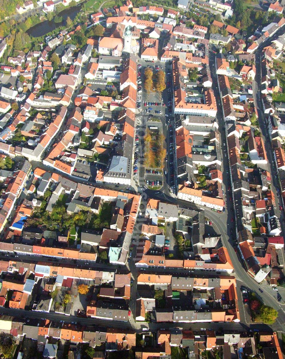 Tirschenreuth aus der Vogelperspektive: Stadtpfarrkirche Mariae Himmelfahrt