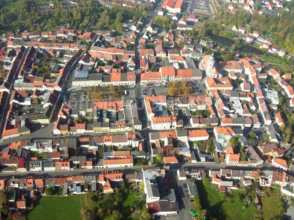 Tirschenreuth von oben - Stadtpfarrkirche Mariae Himmelfahrt