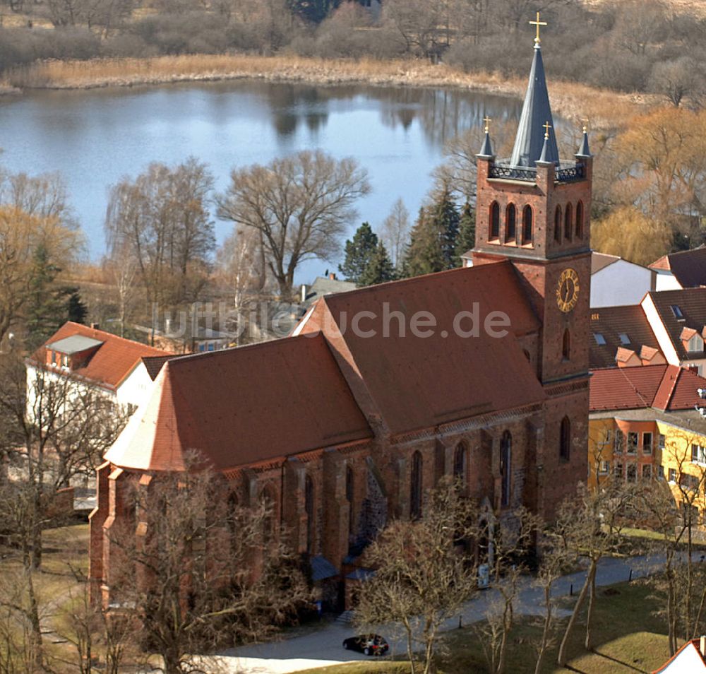 Luftaufnahme Müncheberg - Stadtpfarrkirche St. Marien Müncheberg