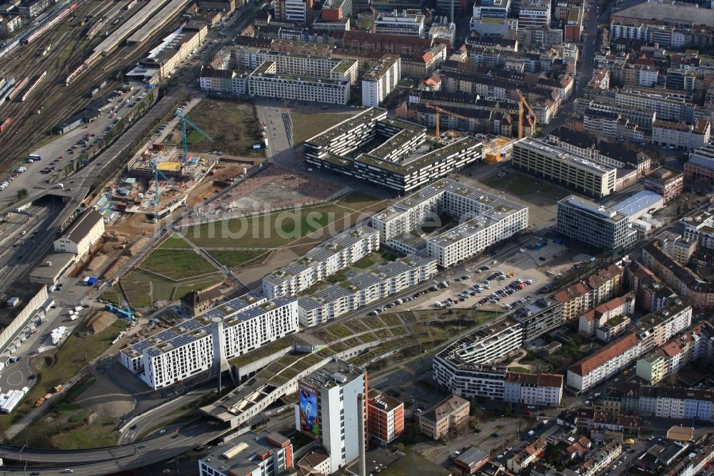 Basel von oben - Stadtquartier Erlenmatt in Basel in der Schweiz