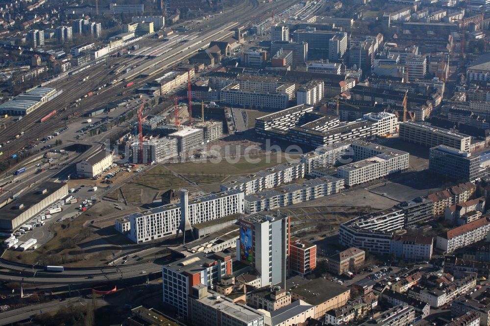 Basel von oben - Stadtquartier Erlenmatt in Basel in der Schweiz