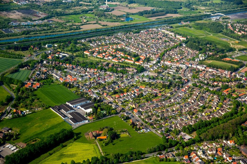 Luftbild Hamm - Stadtrand und Außenbezirks- Wohngebiet Herringen in Hamm im Bundesland Nordrhein-Westfalen