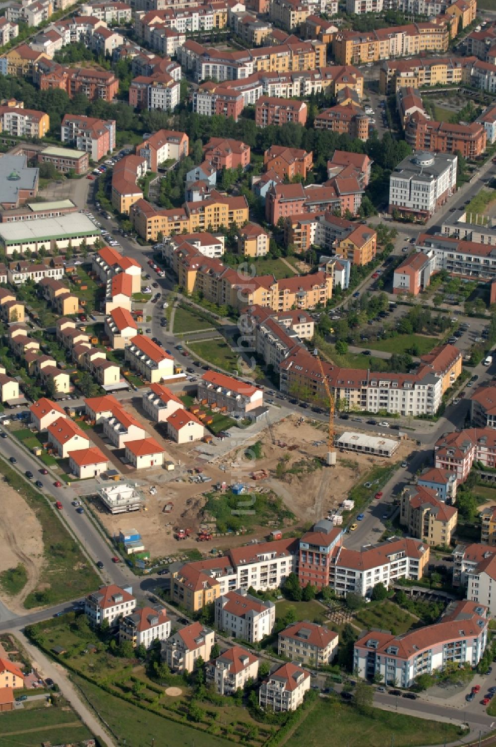 Luftbild Potsdam - Stadtrand und Außenbezirks- Wohngebiet Kirchsteigfeld in Potsdam im Bundesland Brandenburg, Deutschland