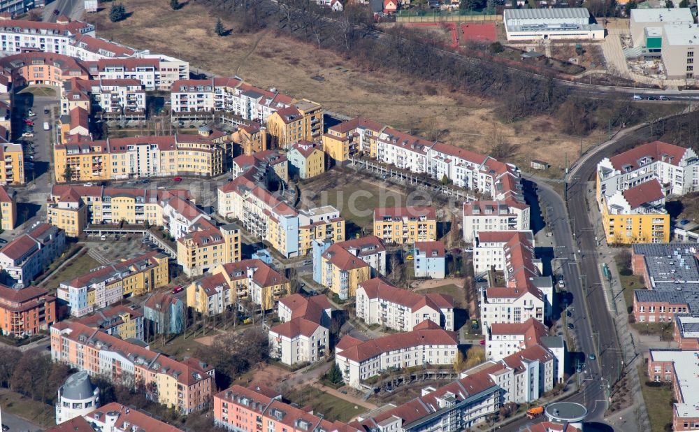 Luftbild Potsdam - Stadtrand und Außenbezirks- Wohngebiet Kirchsteigfeld in Potsdam im Bundesland Brandenburg, Deutschland