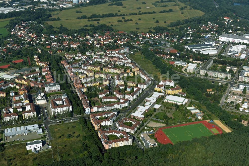 Luftbild Potsdam - Stadtrand und Außenbezirks- Wohngebiet Kirchsteigfeld in Potsdam im Bundesland Brandenburg, Deutschland