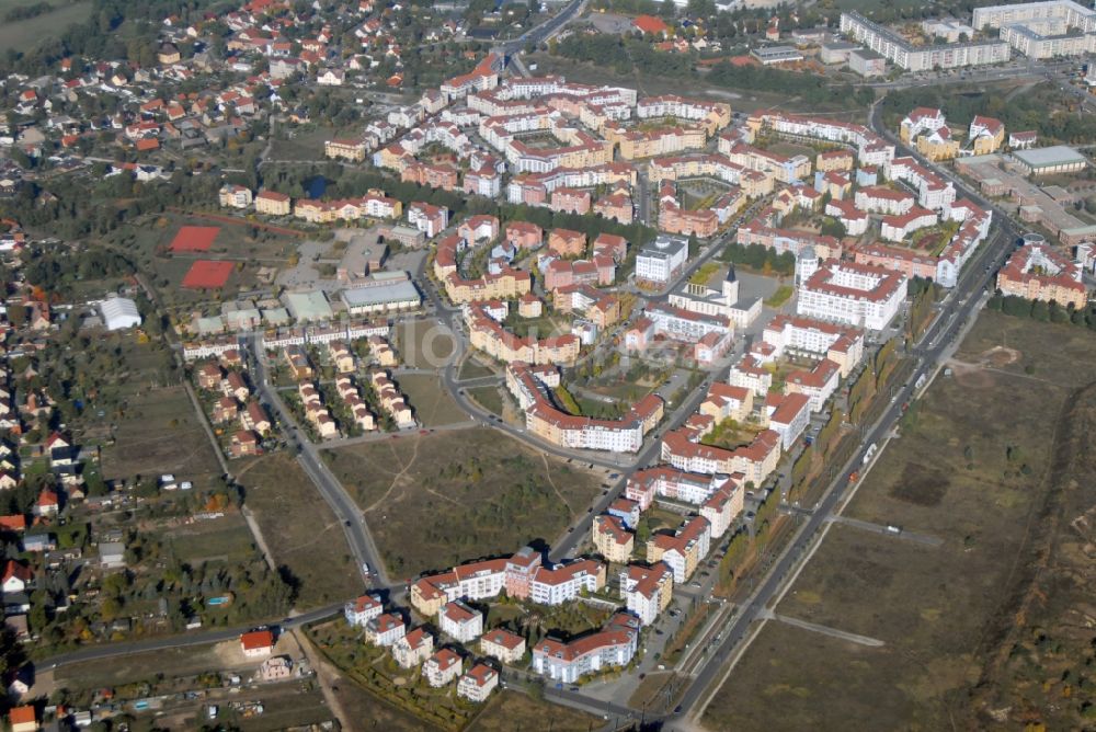 Luftaufnahme Potsdam - Stadtrand und Außenbezirks- Wohngebiet Kirchsteigfeld in Potsdam im Bundesland Brandenburg, Deutschland