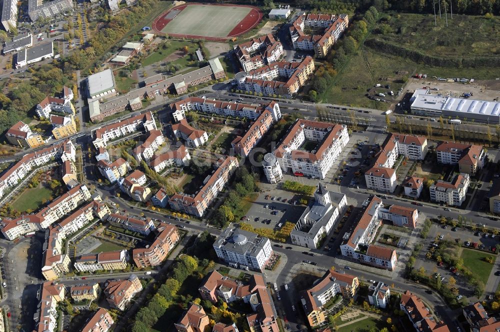 Luftbild Potsdam - Stadtrand und Außenbezirks- Wohngebiet Kirchsteigfeld in Potsdam im Bundesland Brandenburg, Deutschland