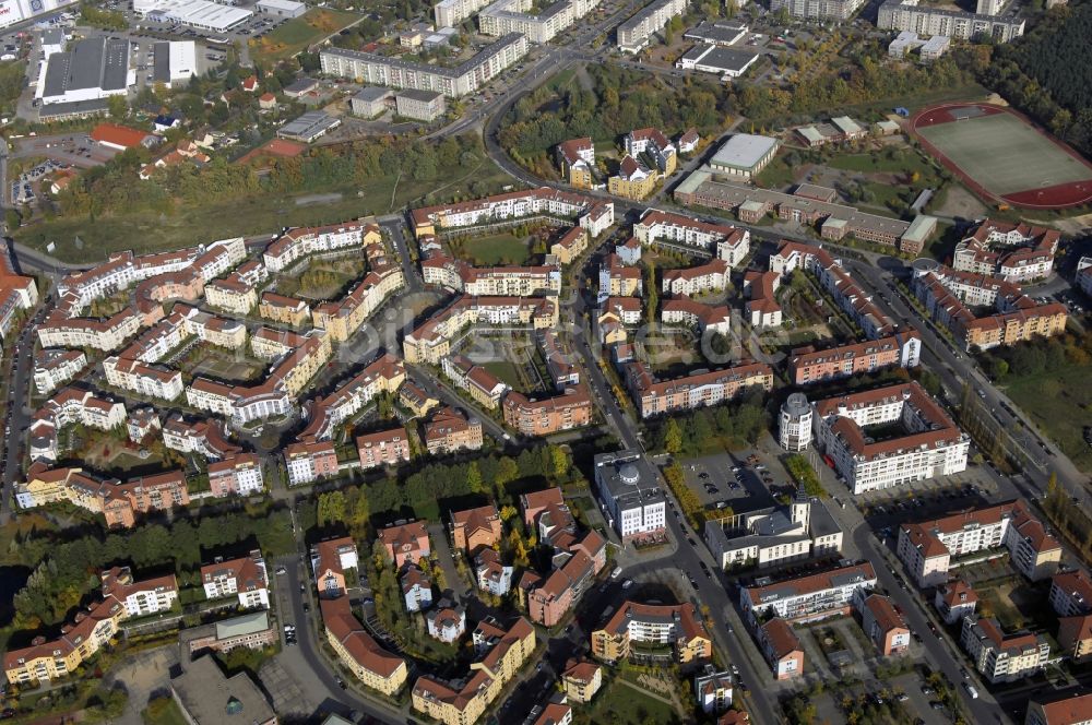 Luftbild Potsdam - Stadtrand und Außenbezirks- Wohngebiet Kirchsteigfeld in Potsdam im Bundesland Brandenburg, Deutschland