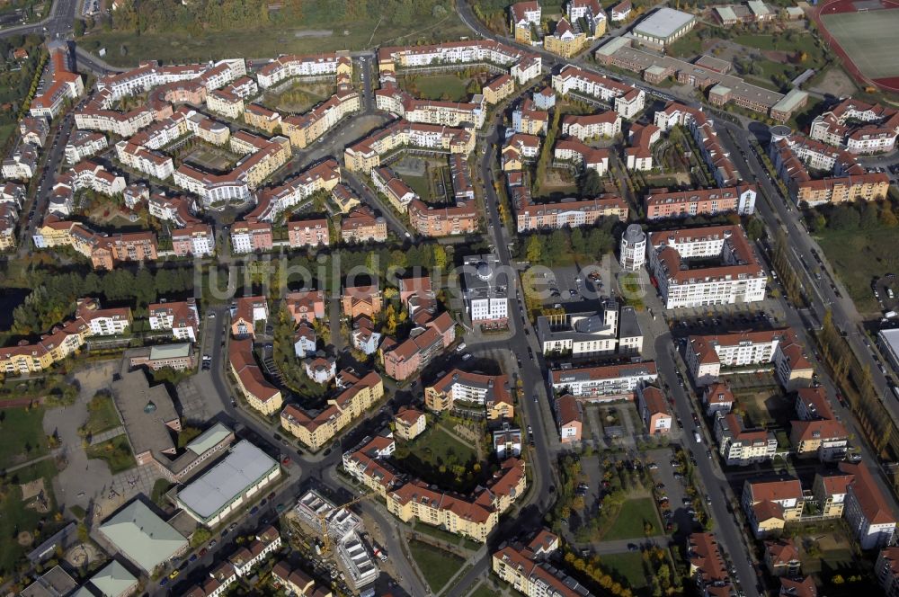 Potsdam aus der Vogelperspektive: Stadtrand und Außenbezirks- Wohngebiet Kirchsteigfeld in Potsdam im Bundesland Brandenburg, Deutschland