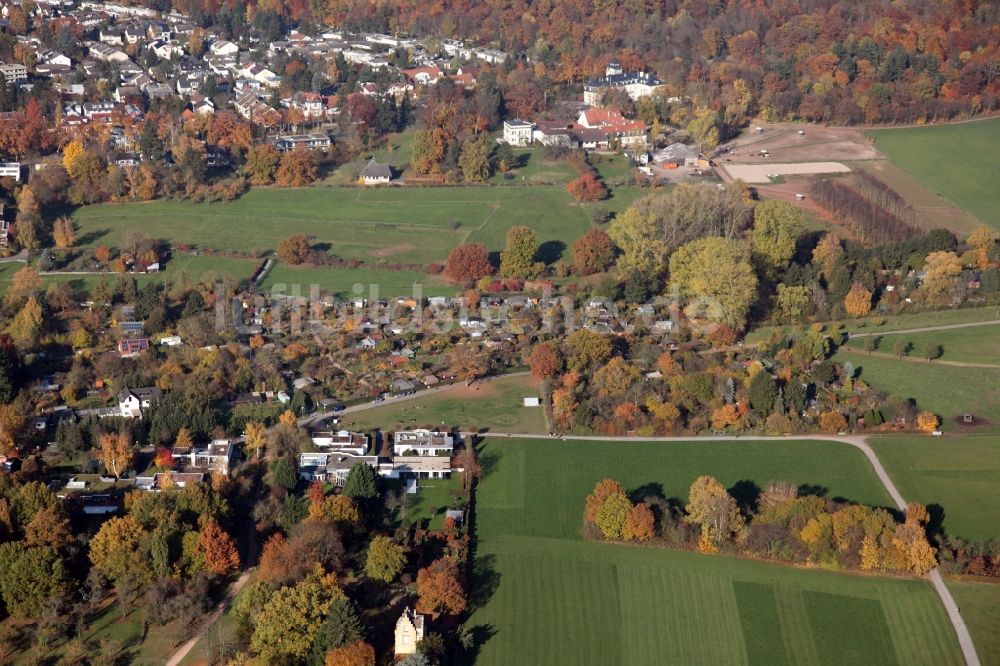 Darmstadt aus der Vogelperspektive: Stadtrand und Außenbezirks- Wohngebiete in Darmstadt im Bundesland Hessen