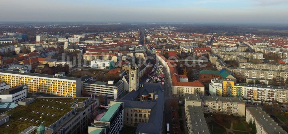 Luftaufnahme Dessau - Stadtrand und Außenbezirks- Wohngebiete in Dessau im Bundesland Sachsen-Anhalt, Deutschland