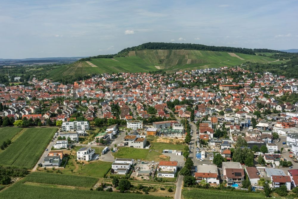 Korb von oben - Stadtrand und Außenbezirks- Wohngebiete in Korb im Bundesland Baden-Württemberg