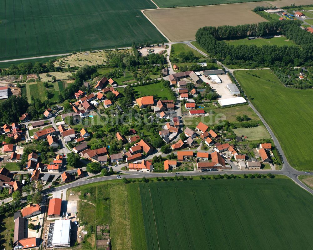 Minsleben aus der Vogelperspektive: Stadtrand und Außenbezirks- Wohngebiete in Minsleben im Bundesland Sachsen-Anhalt, Deutschland