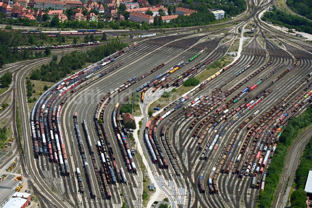 Nürnberg aus der Vogelperspektive: Stadtrand und Außenbezirks- Wohngebiete im Ortsteil Rangierbahnhof-Siedlung in Nürnberg im Bundesland Bayern, Deutschland