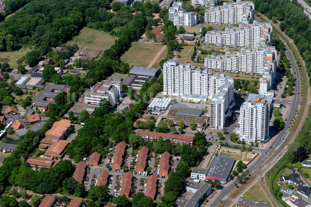 Luftbild Bremen - Stadtrand und Außenbezirks- Wohngebiete im Ortsteil Tenever in Bremen, Deutschland