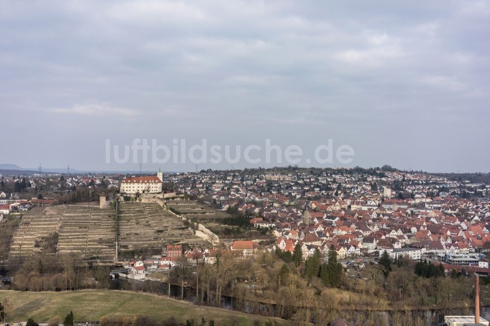 Luftaufnahme Vaihingen an der Enz - Stadtrand und Außenbezirks- Wohngebiete in Vaihingen an der Enz im Bundesland Baden-Württemberg