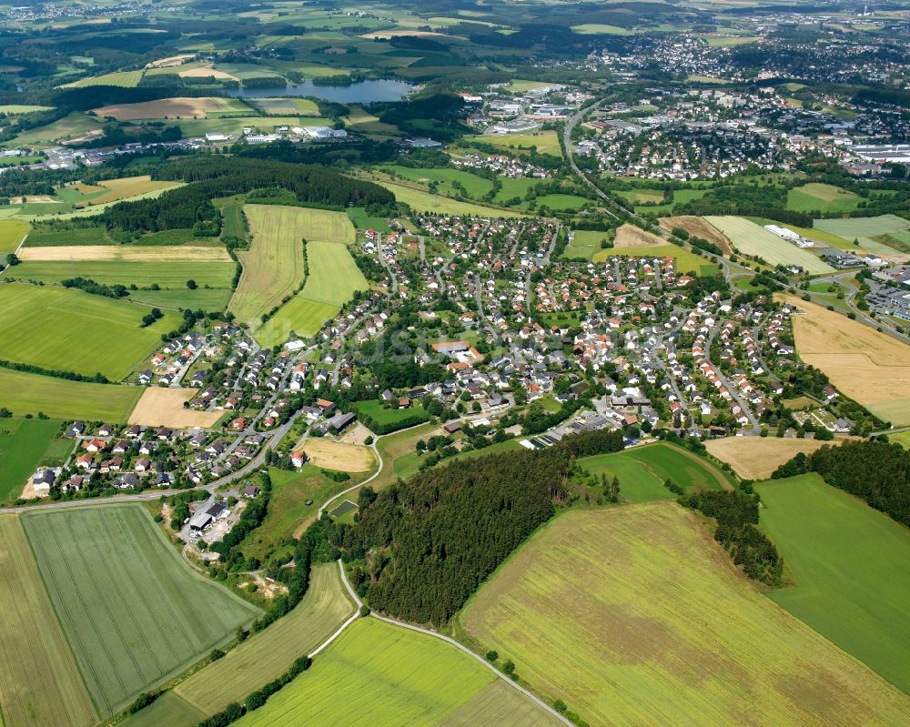 Luftbild Döhlau - Stadtrand mit landwirtschaftlichen Feldern in Döhlau im Bundesland Bayern, Deutschland