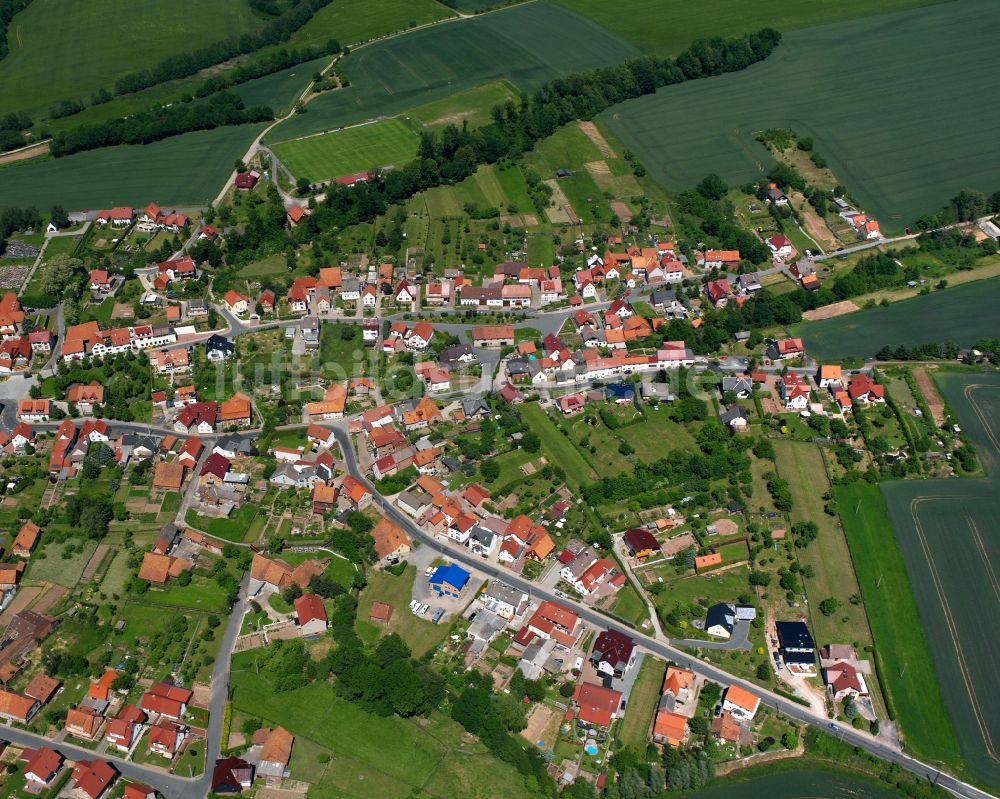 Luftbild Ecklingerode - Stadtrand mit landwirtschaftlichen Feldern in Ecklingerode im Bundesland Thüringen, Deutschland