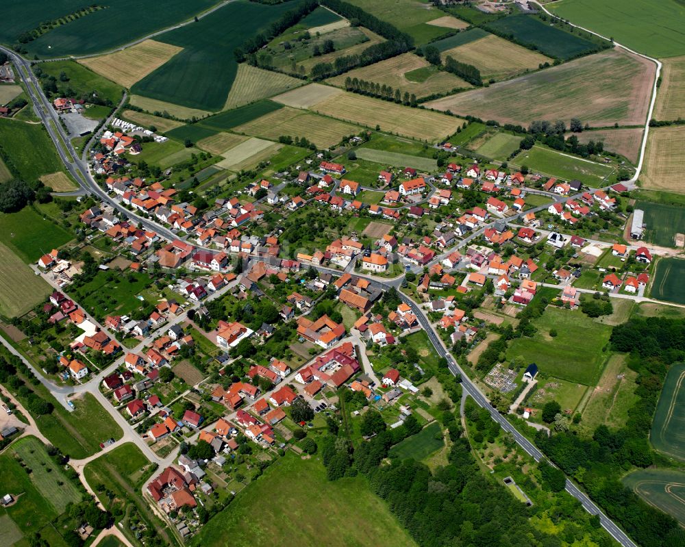 Luftbild Ferna - Stadtrand mit landwirtschaftlichen Feldern in Ferna im Bundesland Thüringen, Deutschland