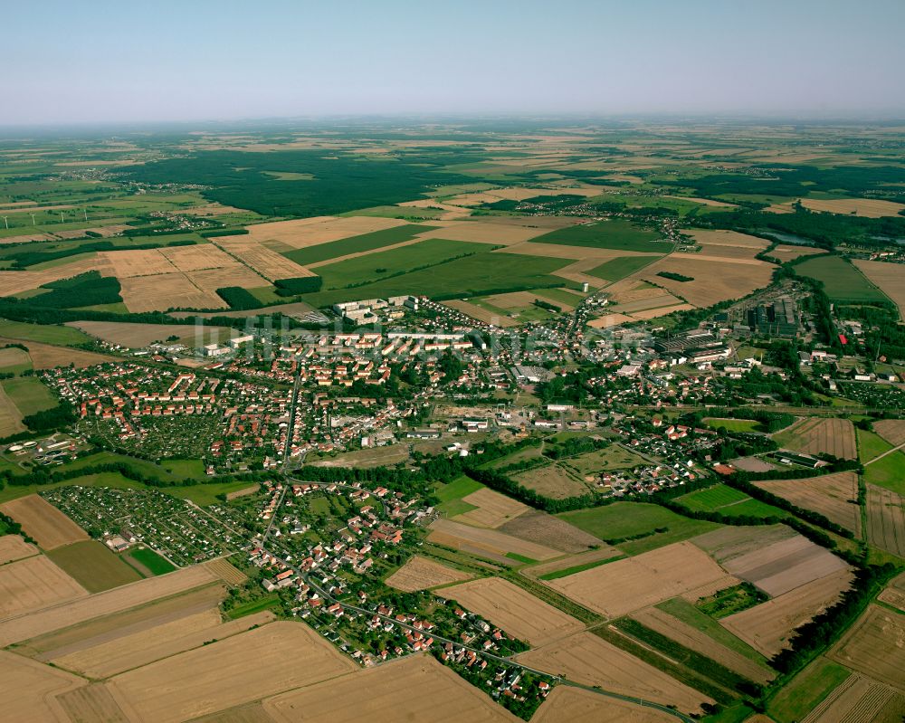 Luftbild Gröditz - Stadtrand mit landwirtschaftlichen Feldern in Gröditz im Bundesland Sachsen, Deutschland