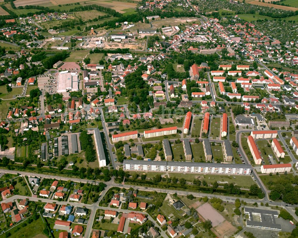 Luftbild Gröditz - Stadtrand mit landwirtschaftlichen Feldern in Gröditz im Bundesland Sachsen, Deutschland