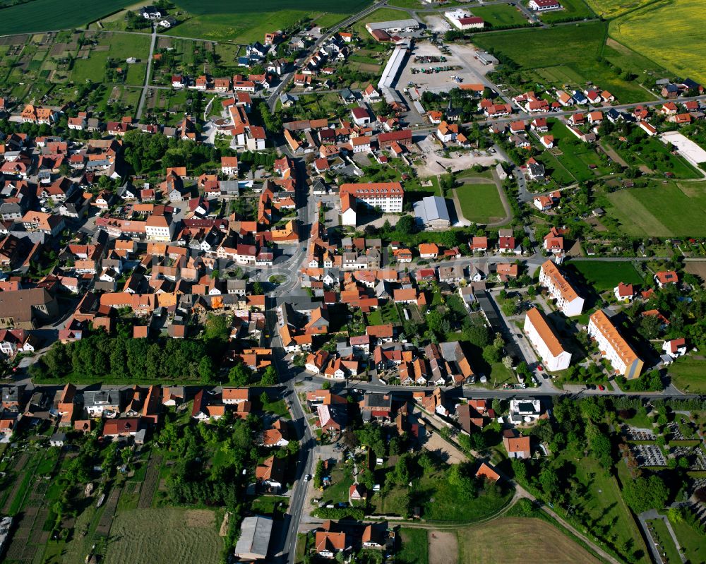 Luftbild Küllstedt - Stadtrand mit landwirtschaftlichen Feldern in Küllstedt im Bundesland Thüringen, Deutschland